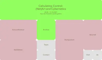 Calculating Control website - intro page