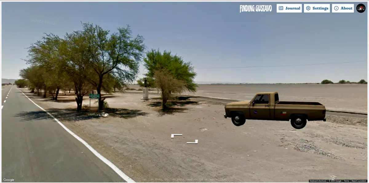 Finding Gustavo - a 3D model of a truck embedded within Google Street View